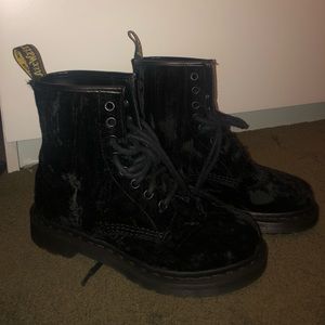 Womens Velvet Doc Martens